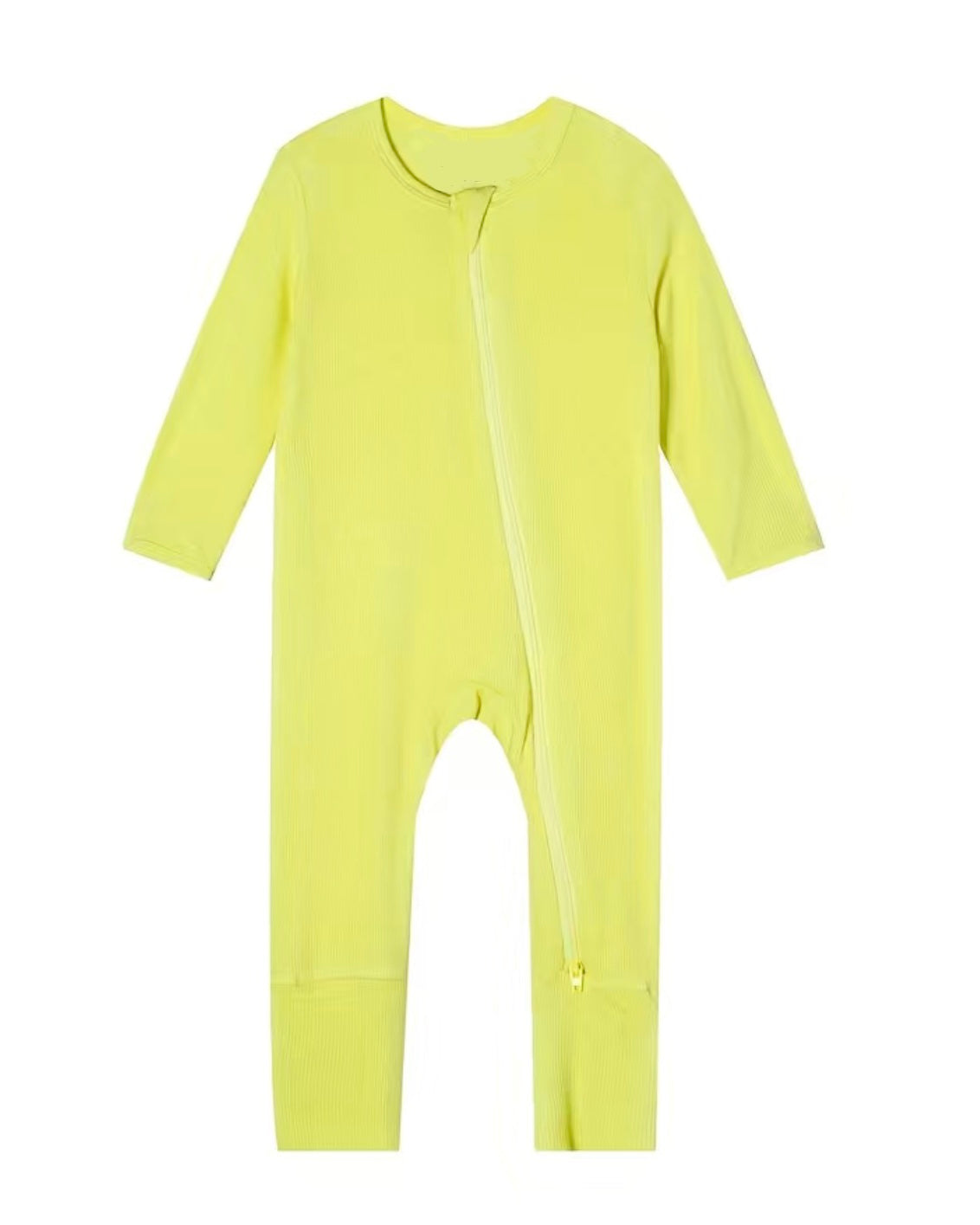 Ribbed Bamboo Pajamas - Lime