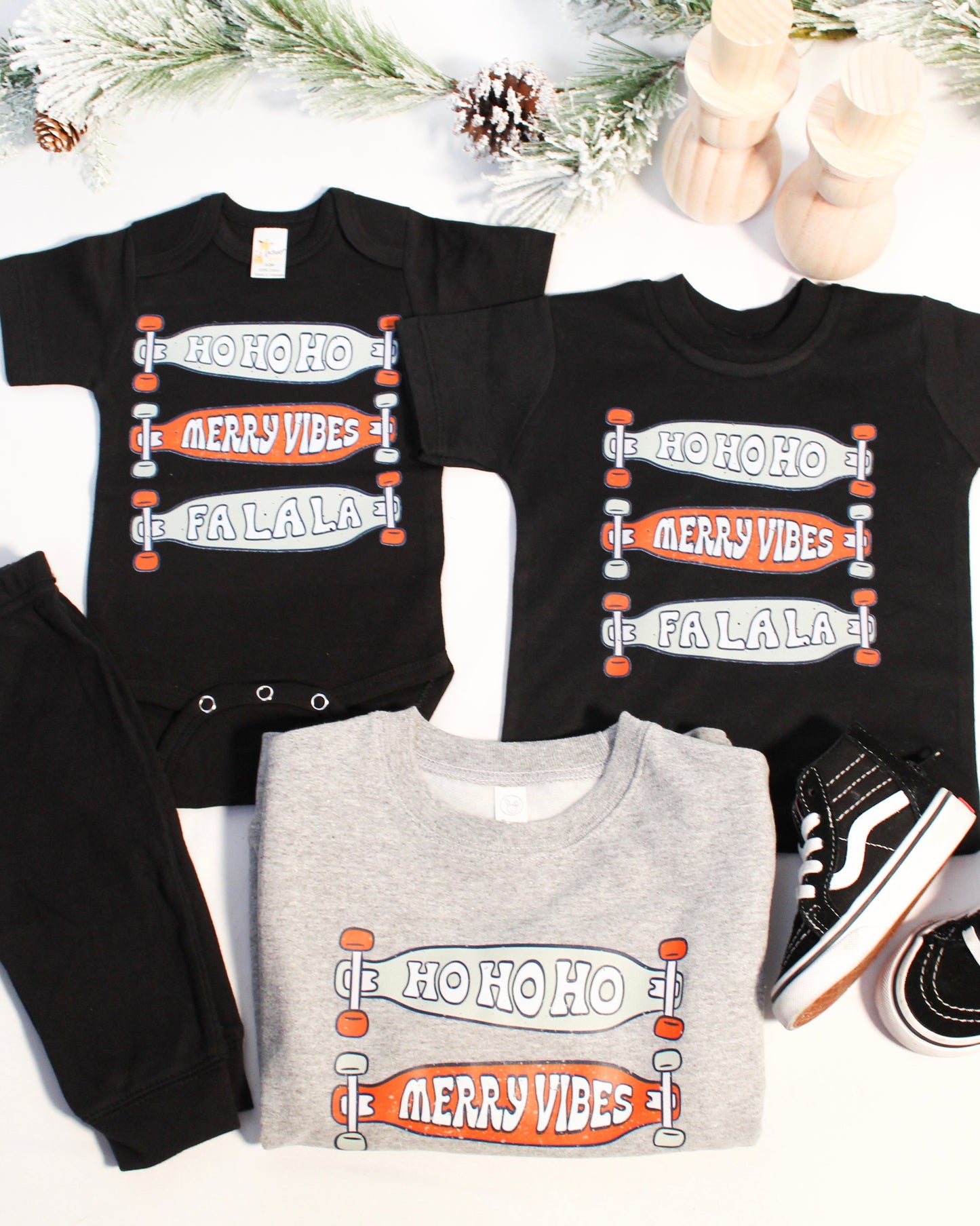 Merry Vibes Christmas Sweatshirt - Toddler + Kid