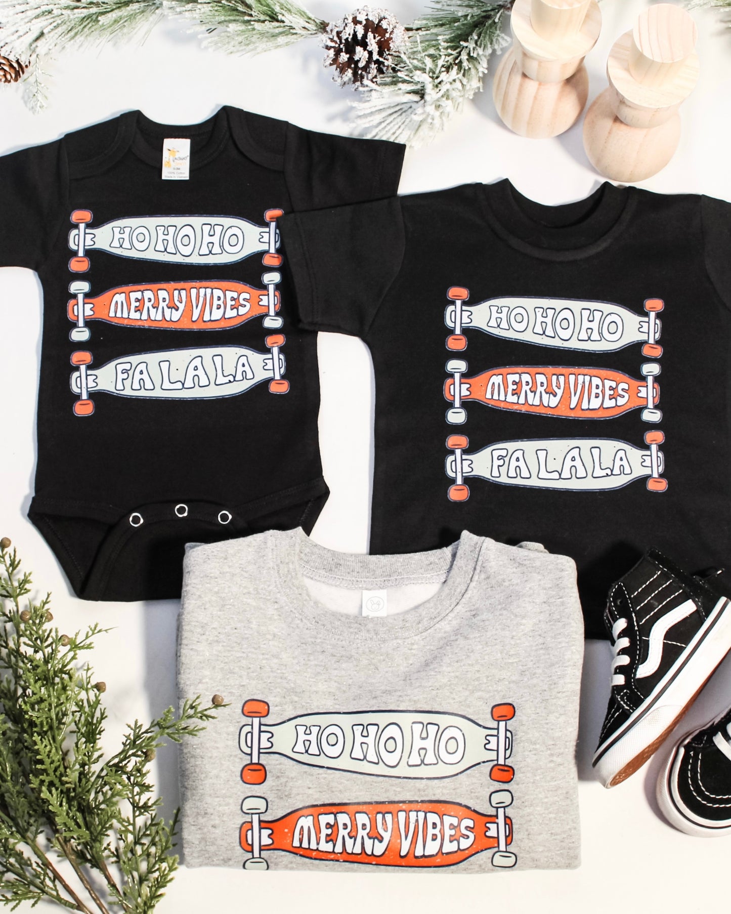Merry Vibes Christmas Sweatshirt - Toddler + Kid