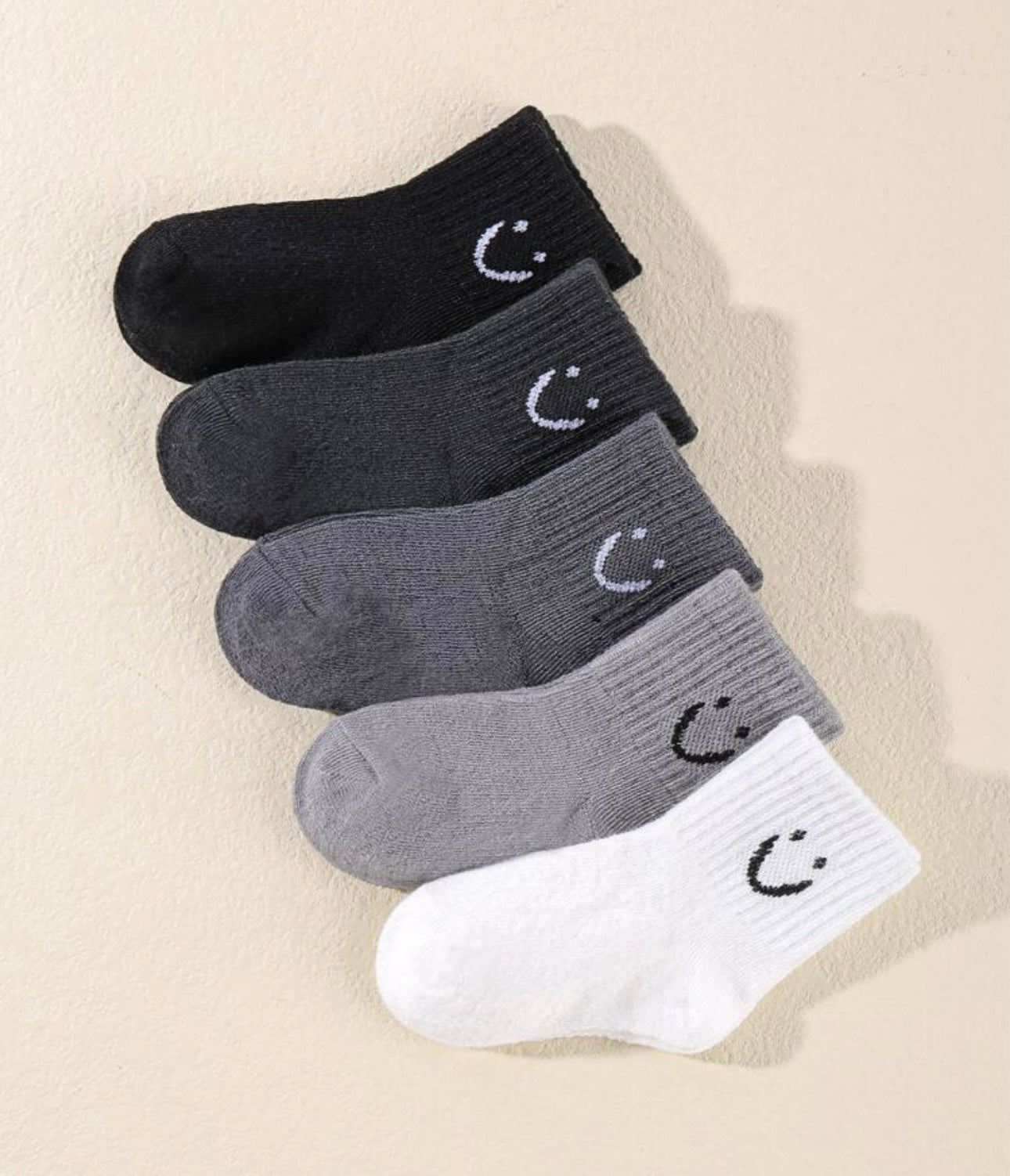 Smiley Socks - Grey