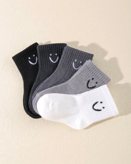 Smiley Socks - Grey