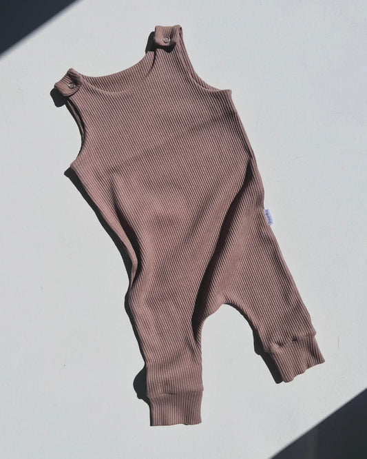 Ribbed Romper - Coffee