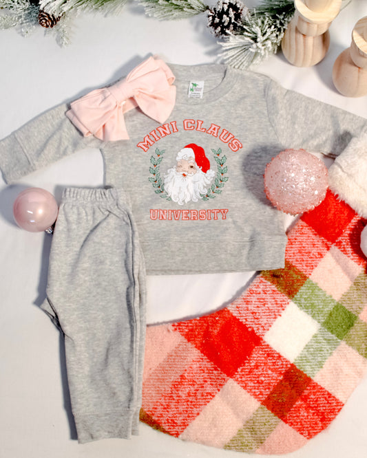 Mini Claus University Sweatshirt - Toddler + Kid