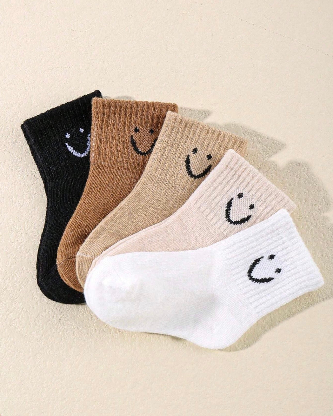 Smiley Socks - Brown